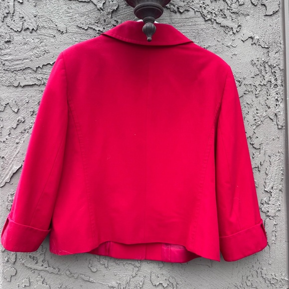 Tahari Arthur S. Levine red blazer jacket with three-quarter sleeves size 16 - Picture 6 of 10